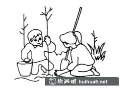 植樹節(jié)簡筆畫圖片賞
