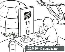 清明掃墓簡筆畫賞圖