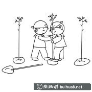 植樹節(jié)種樹簡(jiǎn)筆畫賞圖