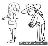 兩位女性簡(jiǎn)筆畫欣賞