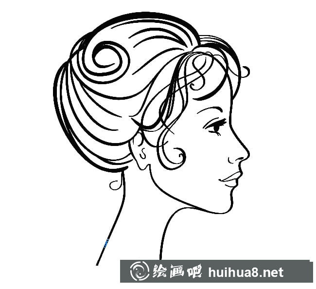時(shí)尚女人頭像簡(jiǎn)筆畫圖片