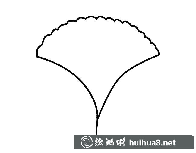 銀杏樹葉簡筆畫圖片
