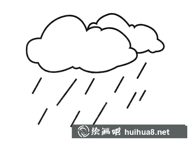 下雨的云朵簡(jiǎn)筆畫