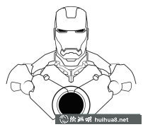 美國(guó)鋼鐵俠簡(jiǎn)筆畫(huà)圖片欣賞