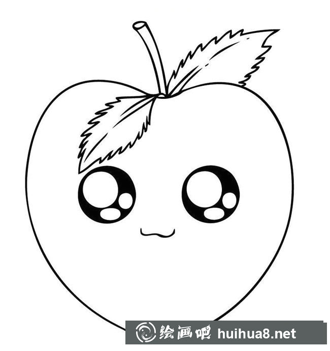 卡通可愛蘋果簡筆畫步驟圖片大全
