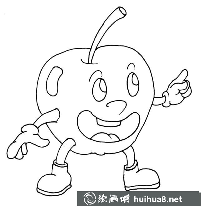 蘋果簡筆畫步驟圖片大全