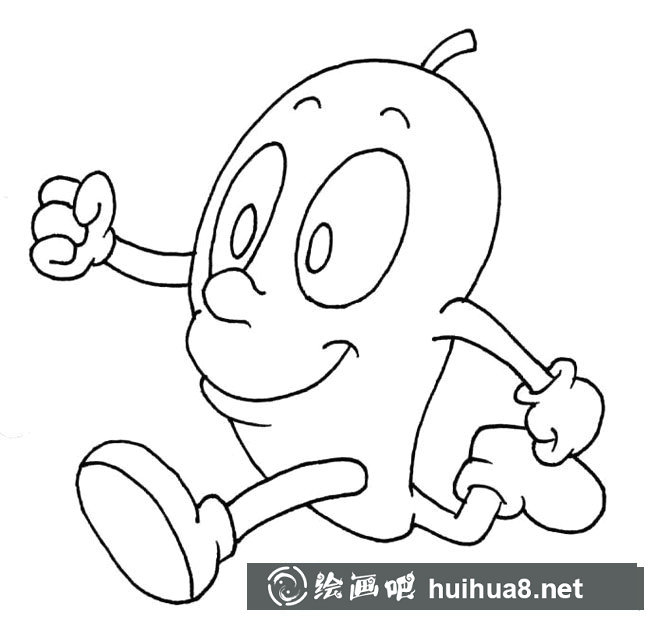 跑步的芒果簡(jiǎn)筆畫