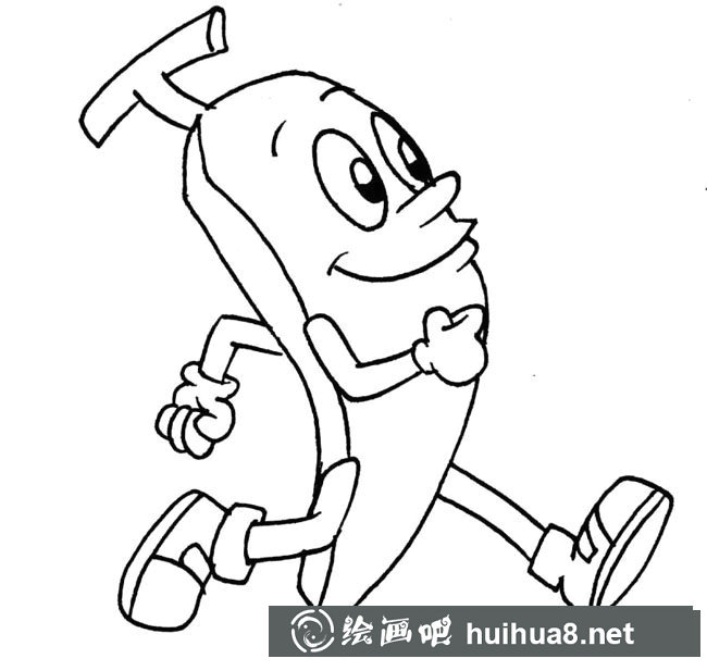 奔跑的香蕉簡筆畫步驟圖片大全