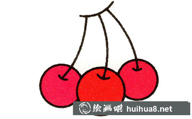 櫻桃簡筆畫步驟圖片大全