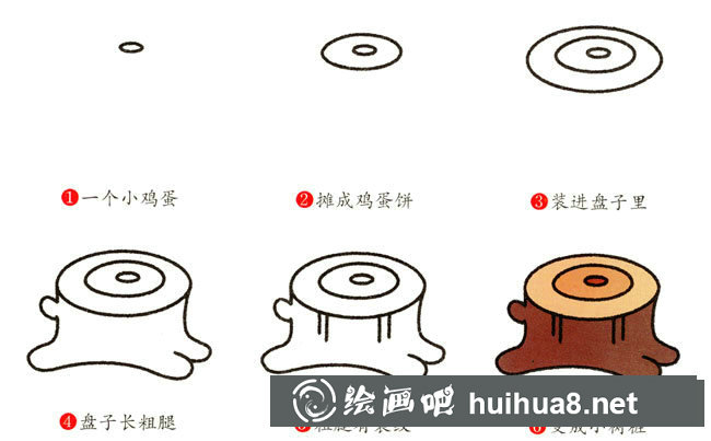 樹(shù)樁簡(jiǎn)筆畫(huà)步驟圖片大全