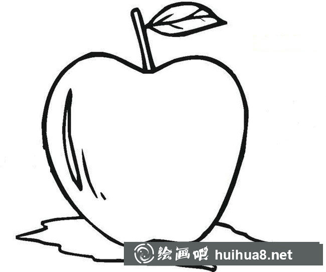 蘋果水果簡筆畫步驟圖片大全