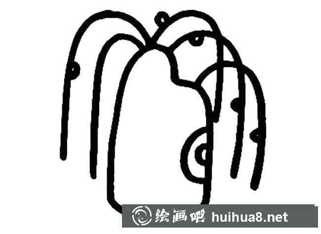大柳樹(shù)植物簡(jiǎn)筆畫步驟圖片大全