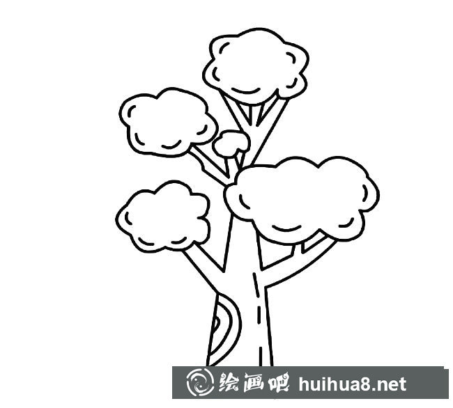 參天大樹(shù)植物簡(jiǎn)筆畫(huà)步驟圖片大全