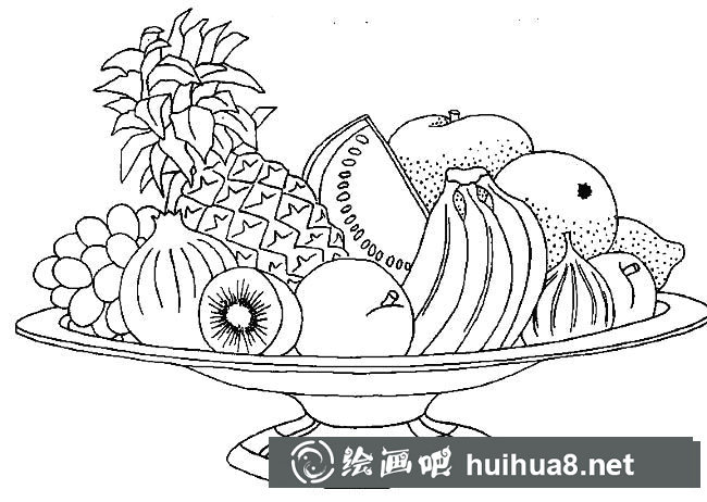 水果果盤簡(jiǎn)筆畫步驟圖片大全