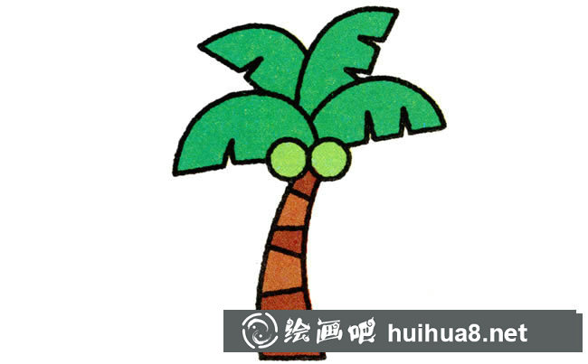 椰子樹植物花簡(jiǎn)筆畫步驟圖片大全