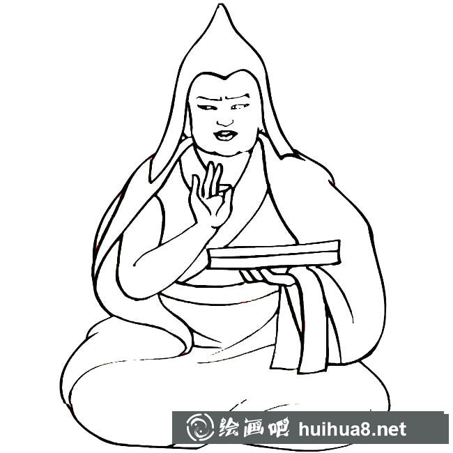 佛祖人物簡筆畫步驟圖片大全二