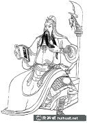 美髯公關(guān)羽簡筆畫教程圖解
