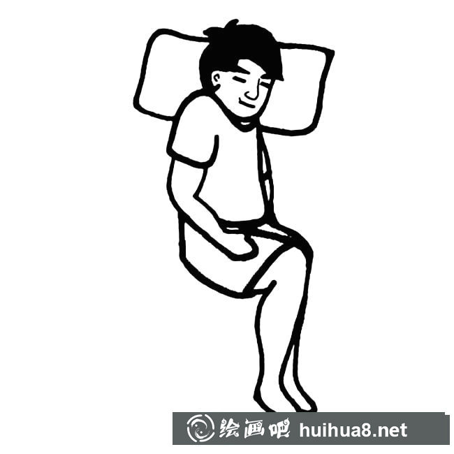 睡覺的男孩人物簡筆畫步驟圖片大全