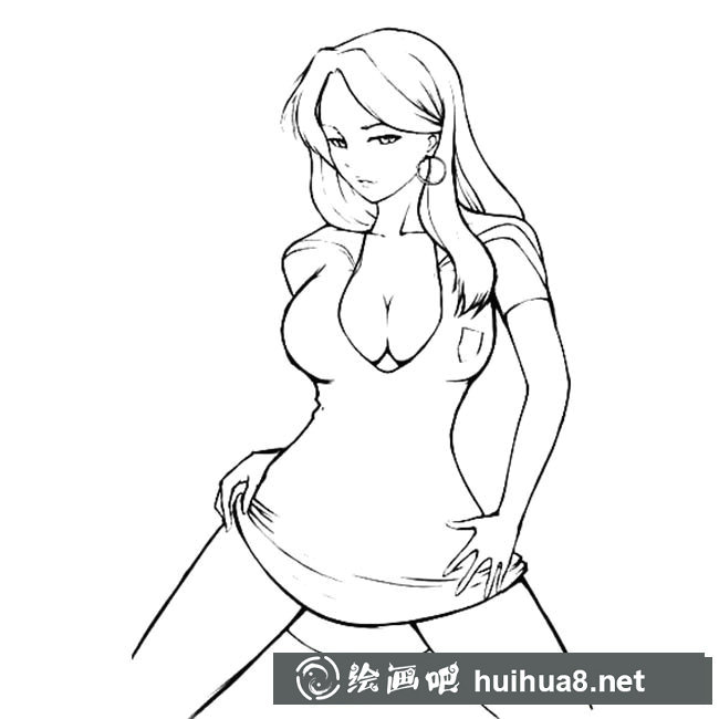 足球美女人物簡(jiǎn)筆畫(huà)步驟圖片大全二