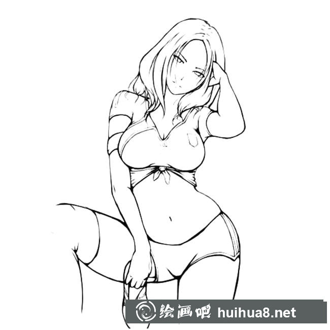 足球美女簡(jiǎn)筆畫(huà)步驟圖片大全四