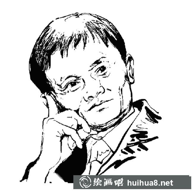 馬云人物簡筆畫步驟圖片大全
