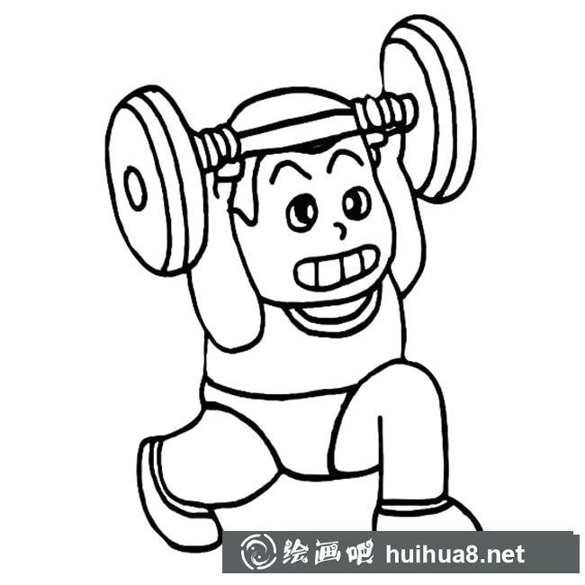 舉重運(yùn)動(dòng)員人物簡(jiǎn)筆畫步驟圖片大全