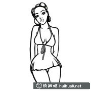 性感美女簡筆畫步驟圖解大全