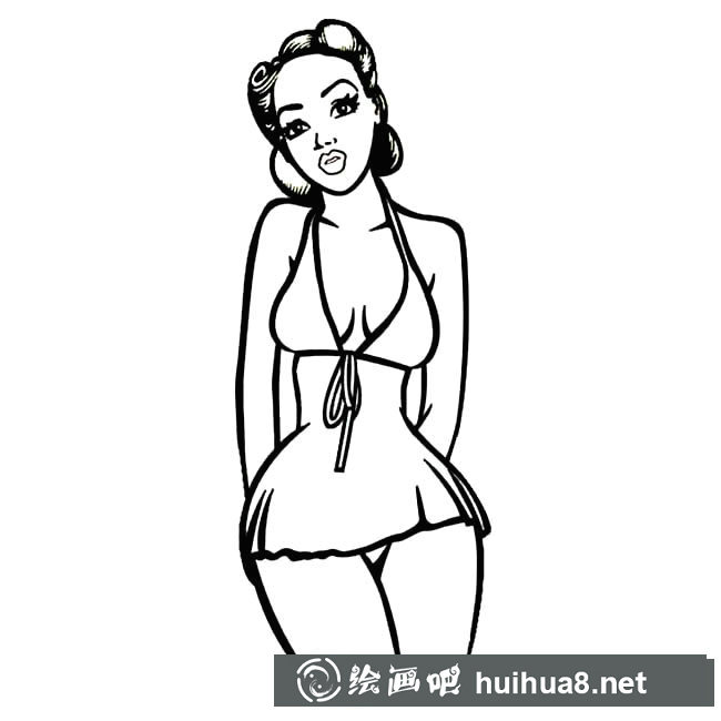 性感美女人物簡(jiǎn)筆畫步驟圖片大全