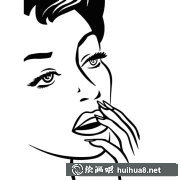 性感美女頭像簡筆畫教程圖解