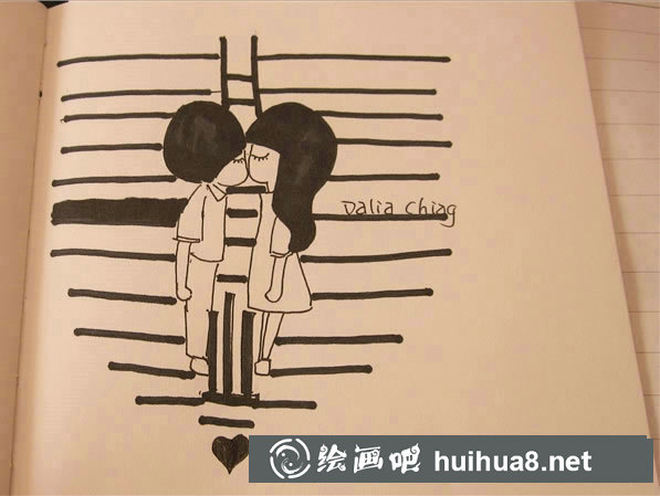 情人節(jié)簡(jiǎn)筆畫(huà)圖片 浪漫七夕情人節(jié)簡(jiǎn)筆畫(huà)彩色