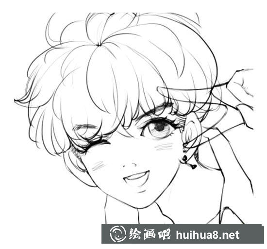 鹿晗簡筆畫圖片