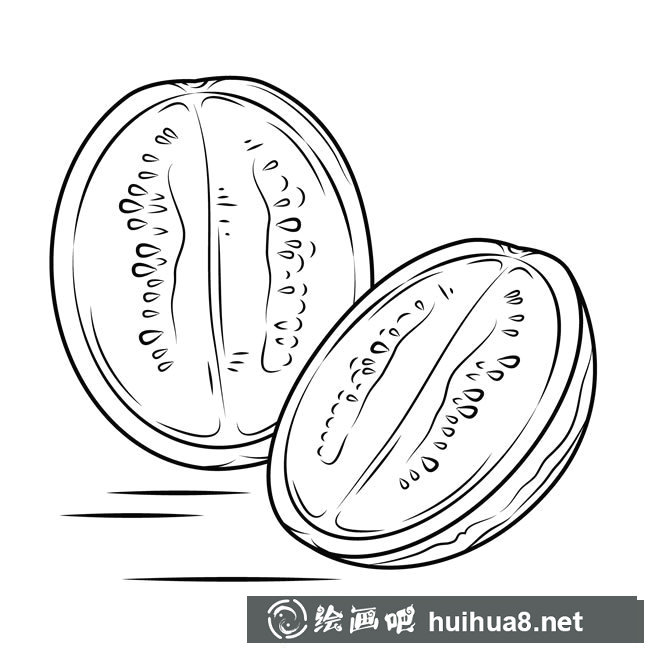 切開的西瓜怎么畫