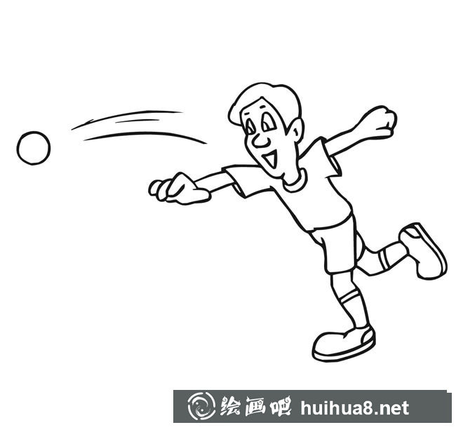 擲鉛球的人物簡筆畫簡單畫法圖片