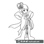 卡通兒童版嫦娥奔月簡(jiǎn)筆畫集