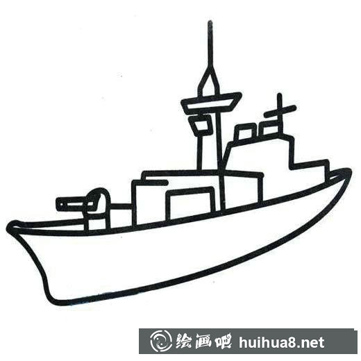 中國(guó)海軍軍艦簡(jiǎn)筆畫(huà)圖片