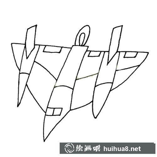 戰(zhàn)斗機簡筆畫圖片