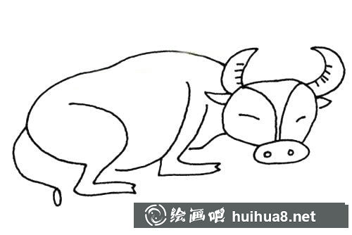 開心的水牛簡筆畫