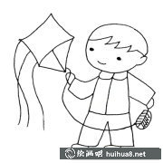 風(fēng)箏男孩簡(jiǎn)筆畫(huà)分享