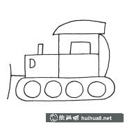推土車(chē)簡(jiǎn)筆畫(huà)圖片分享