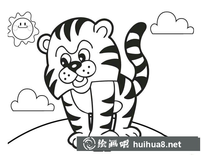 可愛的小虎崽簡筆畫
