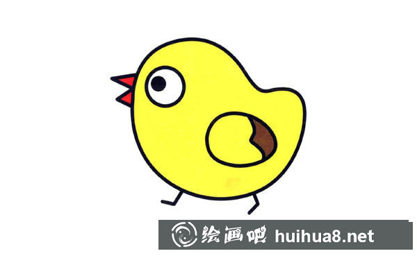 可愛小黃雞簡筆畫
