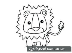 簡筆畫獅子步驟圖示