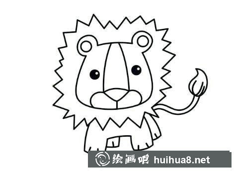 簡筆畫獅子的畫法步驟圖片