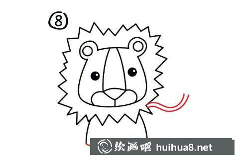 簡筆畫獅子的畫法步驟圖片