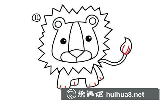 簡筆畫獅子的畫法步驟圖片