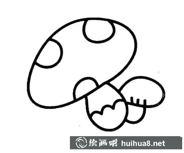 可愛蘑菇簡筆畫圖片