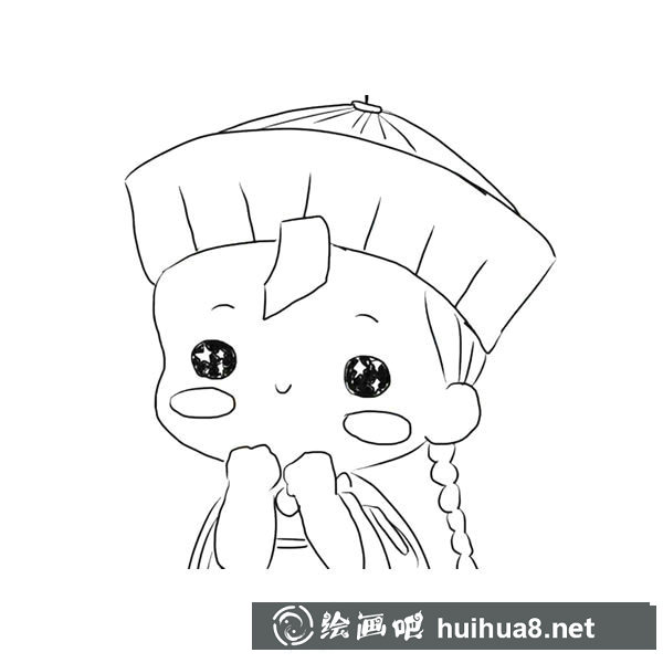 可愛的q版小僵尸簡筆畫圖片
