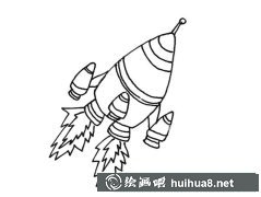 火箭起飛簡筆畫欣賞