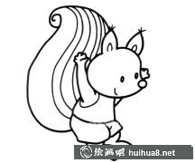卡通松鼠簡筆畫分享