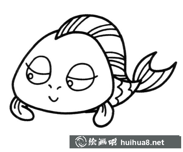 可愛的魚娃娃 卡通魚娃娃簡筆畫圖片